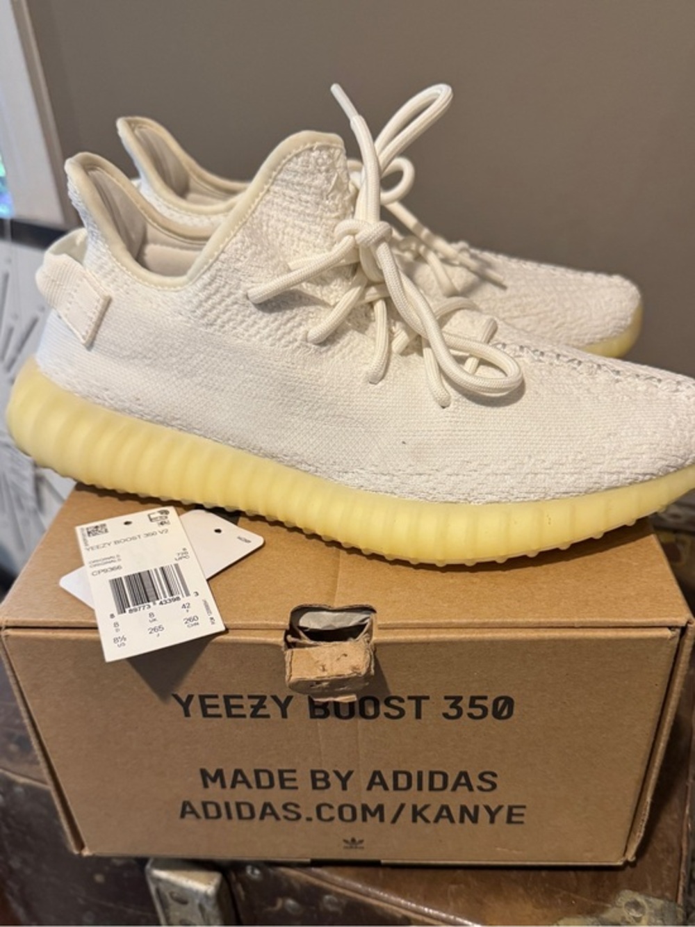 Yeezy Boost 350 V2 WhiteKnit with Ribbed Sole